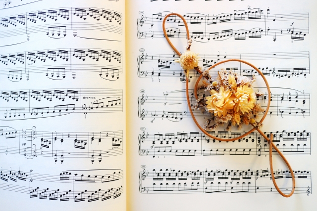 楽譜とト音記号